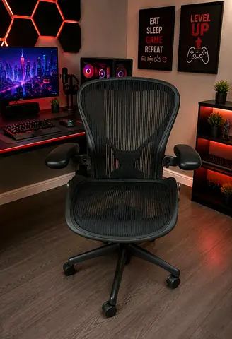 Herman Miller Ergonomic Mesh Office Chair (Adjustable, Black) - Good Condition