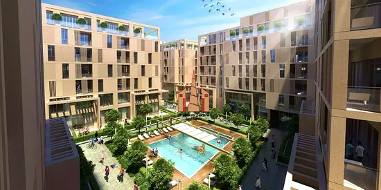 Bright 1 Bedroom with Pool View | Appliances Included | Premium Community | 45K