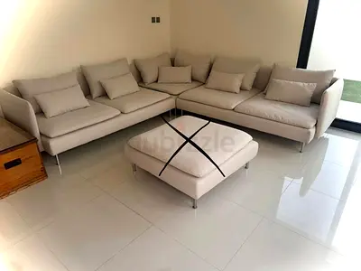 High Quality IKEA soderhamn l Shape Sofa beige without ottoman