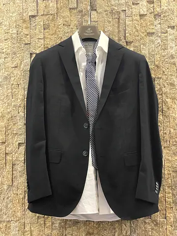 Men's black suit jacket and trousers with dress shoes - Sacoor set
