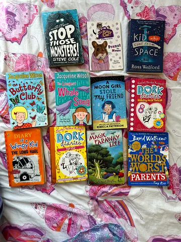 Mixed children's chapter books and early bundle — Dork Diaries, wimpy kid and more (11 books)