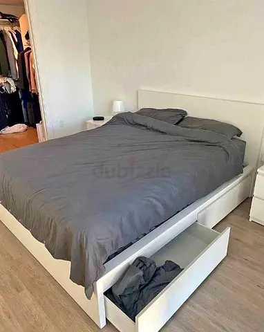 Ikea King Size Bed with Mattress Available in Perfect Condition