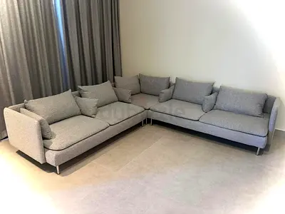 Excellent condition IKEA Sodhremn Corner l Shape sofa light gray color