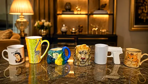 Assorted Novelty Coffee Mugs — 6 Unique Character Mugs