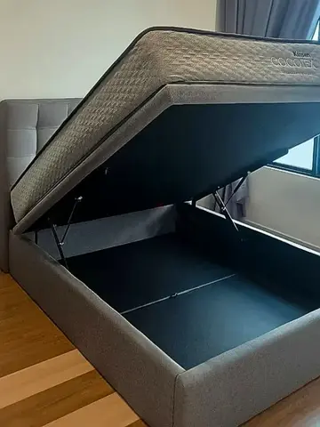 Dark gray colour 160*200 queen size hydraulic Bed