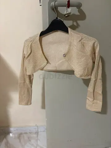 Girls gold glitter cardigan bolero fancy dress