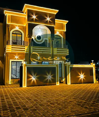 Classic 5BR Master Villa for Sale in Al Zahya Ajman | Ground + First + Rooftop | Stone Facade | 3,200 Sq Ft BUA | AED 1.9M