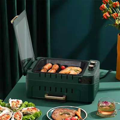 LIVEN G-26 3 in 1 Multifunctional Electric Grill 3 Grilling Modes Double Layer Baking Electric BBQ P