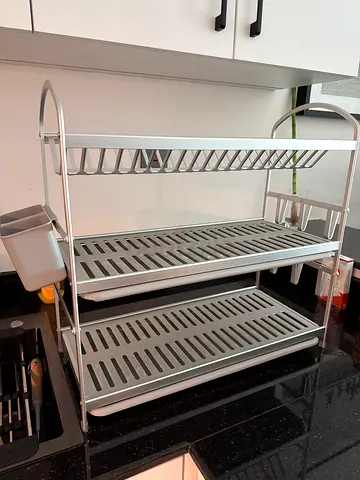 Dishes drying rack silver
