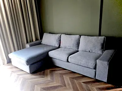 Excellent condition IKEA Kivik L Shape sofa light gray color