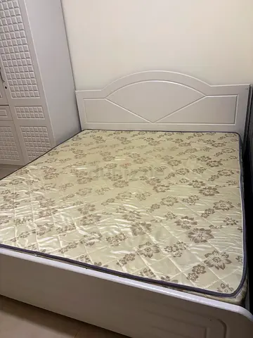King size bed frame with mattress- very good condition