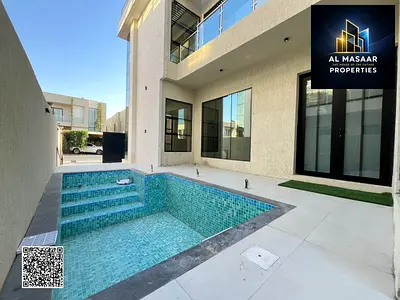 Modern villa in a happy Al Yasmin area with a private pool and rooftop, 7 master bedrooms, personalized finishing, and freehold ownership for all nati