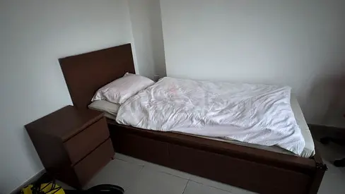 two Single beds with mattress and bedside table - urgent sale