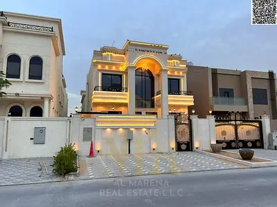 Luxury villa for sale in Al-Aliya, two floors and a roof, modern design, spacious areas with an external yard, electricity and water included, freehol