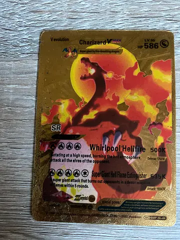 Charizard VMAX holographic Pokémon card (collectible)