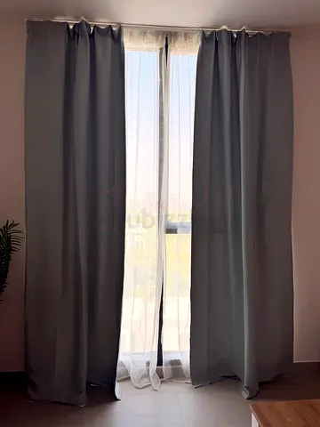 Teal Blackout Curtains with Sheer White Linings