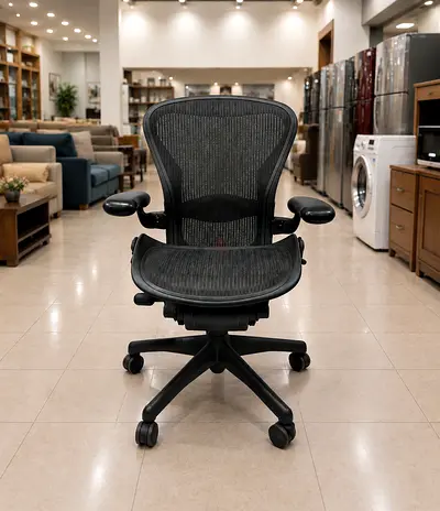 Herman Miller Ergonomic Mesh Office Chair with Adjustable Armrests and Lumbar Support