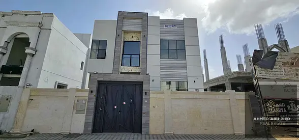 Luxury Villa for Sale in Al Zahia, Ajman, 3,700 Sq. Ft., 6 Master Bedrooms, Majlis, Living Room, Rooftop, Elegant Finishes & Decor, AED 1.5M.