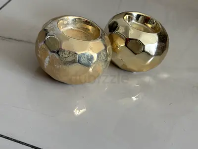 Elegant Decorative Candle Holders 2pcs (Gold color)