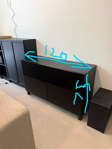 IKEA Besta black-brown sideboard - 120cm, good condition