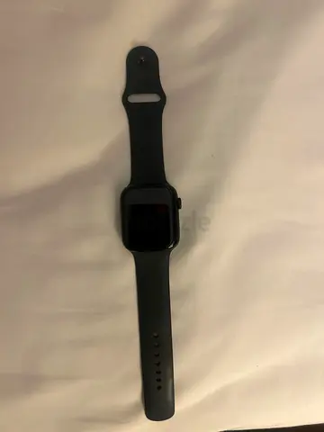 Used black smartwatch with silicone band - good condition