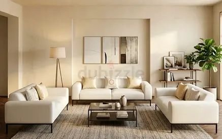 Cream 3-piece Modern Sofa Set
