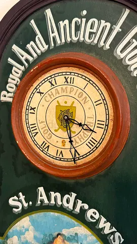 Vintage St. Andrews Champion Wall Clock Plaque