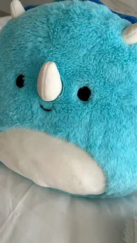 Soft Blue Triceratops Plush Toy - Gentle Condition