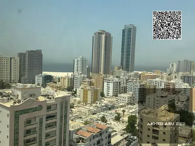Spacious 2BR sea-view apartment in Al Rumailah 1, Ajman Corniche. Brand-new building, 2 master bedrooms, 3 baths, balcony, laundry room. AED 53K, 4