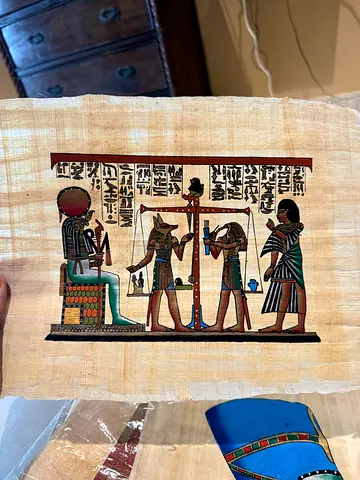 Egyptian prints on papyrus paper