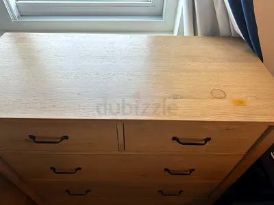 Wooden 4-Drawer Chest - Light Oak Finish