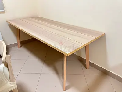 Large Beige Wood Dining/Work Table