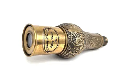 Majestic vintage dollond London telescope 45 cms big with 2km range from London with leather case