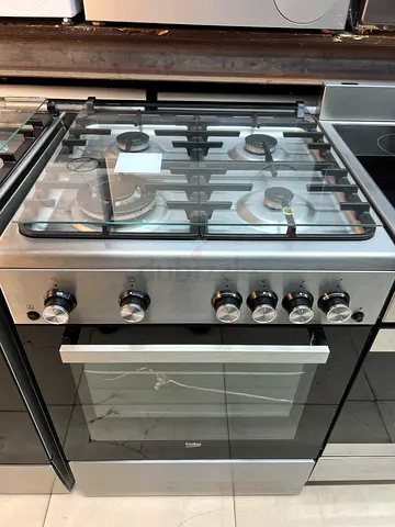 Beko 60 X 60 Cm, 4 Gas Burners Free Standing Gas Cooker, Inox Fsgt61121DXL