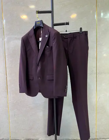 Gucci Men's Dark Plum Two-Piece Suit – Jacket & Trousers