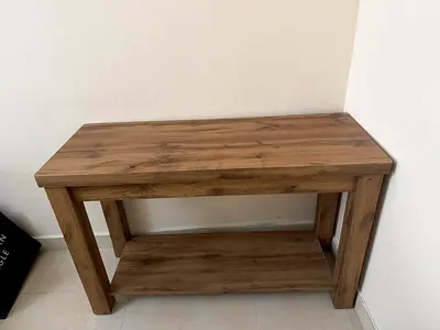 Wooden Console Table with Lower Shelf