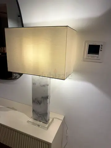 73 cm Modern Rectangular Table Lamp with Marble Base