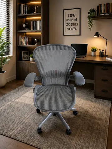 Herman Miller Ergonomic Mesh Office Chair with Adjustable Armrests — Good Condition