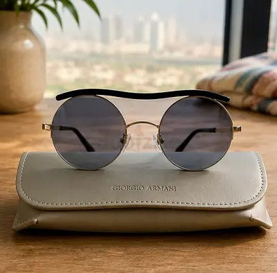 Giorgio Armani Round Sunglasses with Case