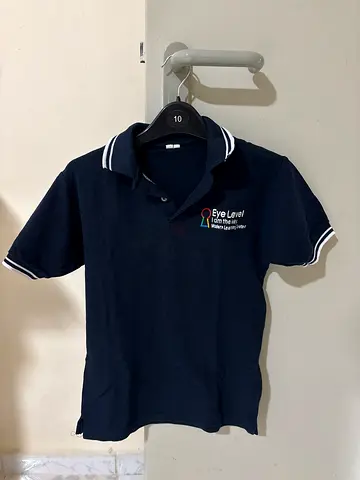 Navy Polo Shirt with Embroidered Logo,