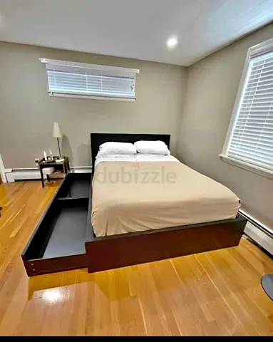 IKEA King Size Bed + 2 Storage Drawers + Mattress