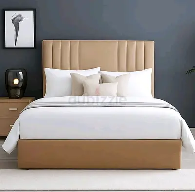 BRAND NEW LATEST FAIBRC WOOD BED QUEEN SIZE WITH MATTRESS 150X190 CM