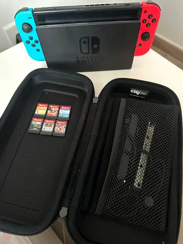 Nintendo Switch Bundle + 6 Games + Dock & Carrying Case
