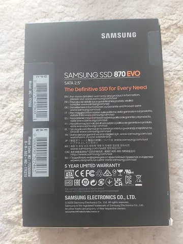 Samsung SSD 870 EVO 500GB SATA 2.5 Inch Internal Solid State Drive