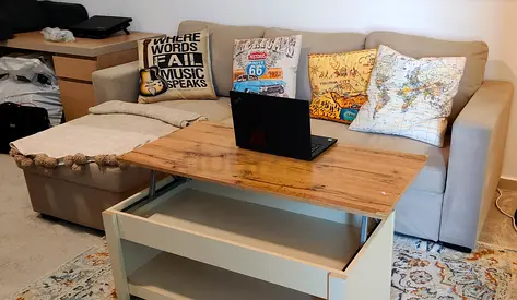 Dual-Purpose Lift-Top Coffee Table / Laptop Desk