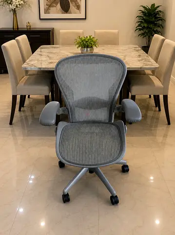 Herman Miller Ergonomic Mesh Office Chair — Good Condition, Adjustable Arms & Lumbar Support