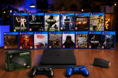 PlayStation 4 Slim bundle with 15+ PS4 games and accessories