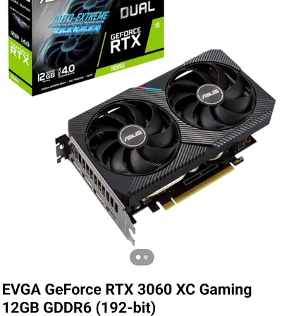 EVGE Dual GeForce RTX 3060 12GB GDDR6 Gaming Graphics Card - NEW Condition