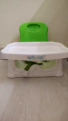 Happicute Baby booster/feeding seat - green and white, used