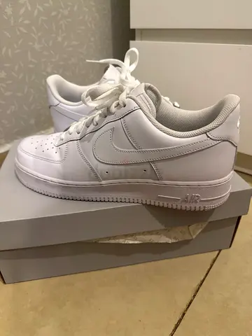 White Nike Air Force 1 sneakers, used 5 times, US size 11 / UK 10 / EU 45